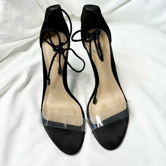 Schutz Josseana suede Clear Strap heels - Picture 9 of 17